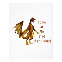 come at me bro dragon orange personalized announcements