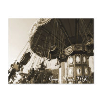 "Come Fly With Me" Coney Island Postcard