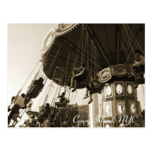 "Come Fly With Me" Coney Island Postcard