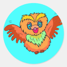 Come Fly With Me Round Stickers