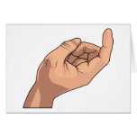 Come Here Hand Sign Gesture Card