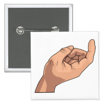 Come Here Hand Sign Gesture Pin