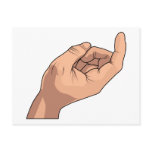 Come Here Hand Sign Gesture Postcard