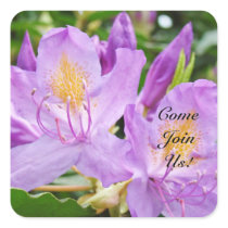 Come Join Us! stickers Purple Rhodies Invitations