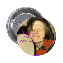 come knit with me! pinback button