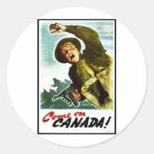 Come On Canada! Round Sticker