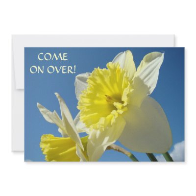 Come on Over! Invitations Cards Easter Holidays by Basleeartprintgifts