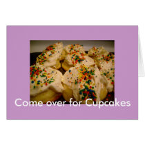 Come over for Cupcakes card