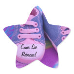 Come See Baby! stickers Star shape Pink Shoes stickers