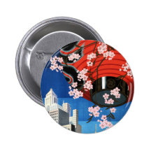 Come to Tokyo Vintage Japan Travel Poster Pins