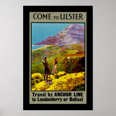 Come to Ulster Posters by RetroCommunications