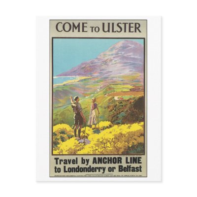 Come to Ulster Travel by Anchor Line by vintagegiftmall
