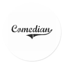 Comedian Professional Job Round Sticker