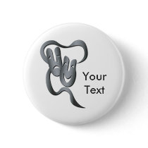 Comedy Tragedy Grey Theatre Mask Button