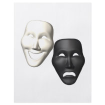 Comedy Tragedy Masks Full Color Flyer