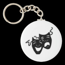 Comedy Tragedy Masks keychains