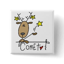 Comet Reindeer Tshirts and Gifts Pins