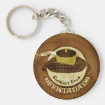 Comfort Food Officianado brown Keychains
