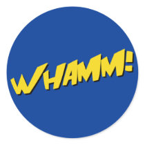 Comic Book Sticker in Blue