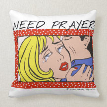 Comic Cryer Need Prayer pillow