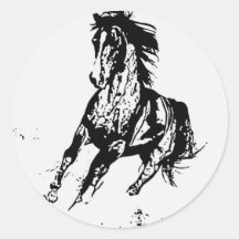 Comic Drawing Horse Stickers