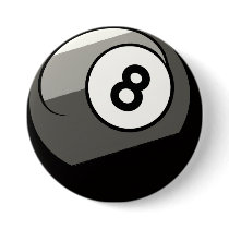 Comic Style 8 Ball Pins