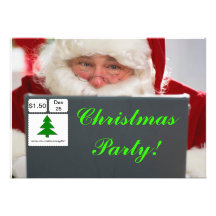 Comic Style Santa Christmas Party Invitation