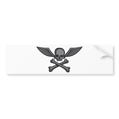 comic style wing skull autosticker by Axel_67