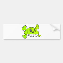 Comical Skull Bumper Sticker