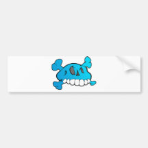 Comical Skull Bumper Sticker
