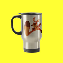 "Coming!!" Cute Cartoon Kangaroo Commuter Mug
