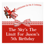 Coming In For Landing Airplane Birthday Personalized Invite