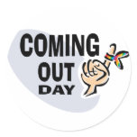 Coming Out Day Round Stickers