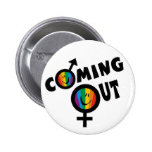 Coming Out Pinback Button
