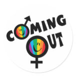 Coming Out Round Sticker