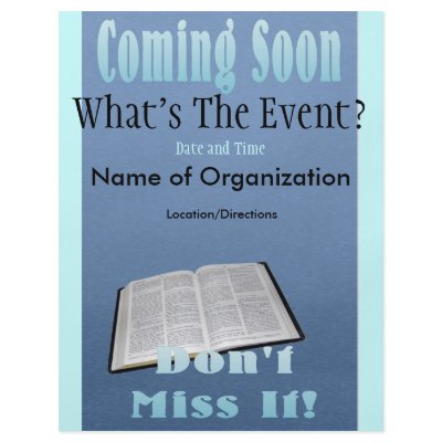 Coming Soon Blue Flyer by BibleStudyAids