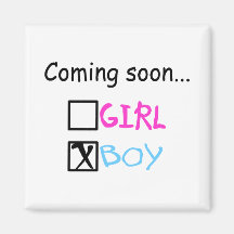 Coming Soon, Boy Fridge Magnets