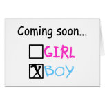 Coming Soon, Boy Greeting Cards