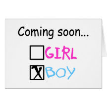Coming Soon, Boy Greeting Cards