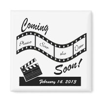 Coming Soon - Film Strip Save the Date Refrigerator Magnet