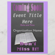 Coming Soon Flyer Purple