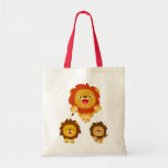 'Coming!!' Three Cute Cartoon Lions Bag bags