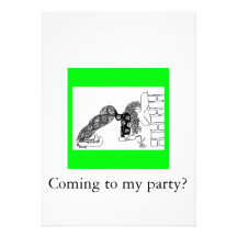 Coming to my party? custom invitation