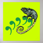 Comma Chameleon Poster $24.95 posters
