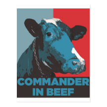 Commander in Beef Post Card