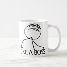 Comme de patron un meme comique de rage ouais tasse à café