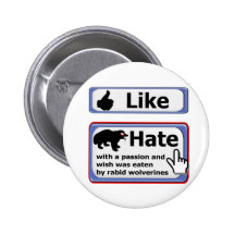 Comme le bouton, bouton de haine badges