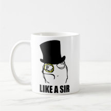 Comme monsieur Monocle Rage Face Meme Tasse À Café