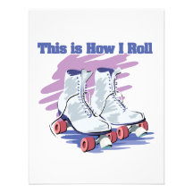 Comment je roule (les patins de rouleau) invitation personnalisable