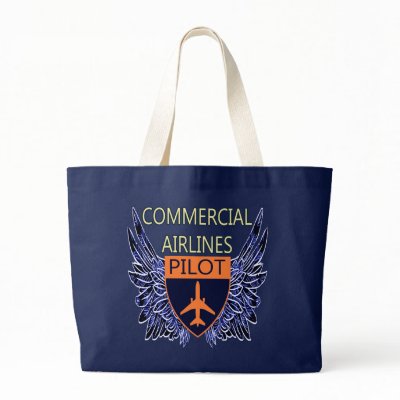 Commercial Airlines Pilot Canvas Bag by dgpaulart